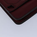 CARTIER Shoulder Bag Leather Bordeaux Auth ki4906-15