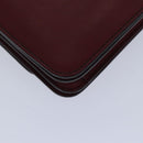 CARTIER Shoulder Bag Leather Bordeaux Auth ki4906-17