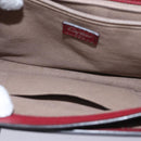 CARTIER Shoulder Bag Leather Bordeaux Auth ki4906-10