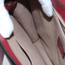 CARTIER Shoulder Bag Leather Bordeaux Auth ki4906-19