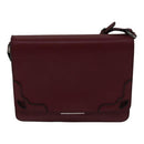 CARTIER Shoulder Bag Leather Bordeaux Auth ki4906-13