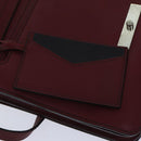 CARTIER Shoulder Bag Leather Bordeaux Auth ki4906-12