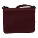 CARTIER Shoulder Bag Leather Bordeaux Auth ki4906-2