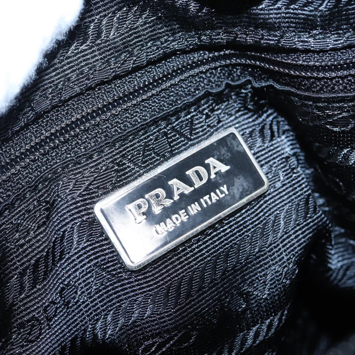 PRADA Shoulder Bag Nylon Black Auth ki4915