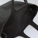 BOTTEGA VENETA Hand Bag Leather Brown Silver Auth ki4924-6