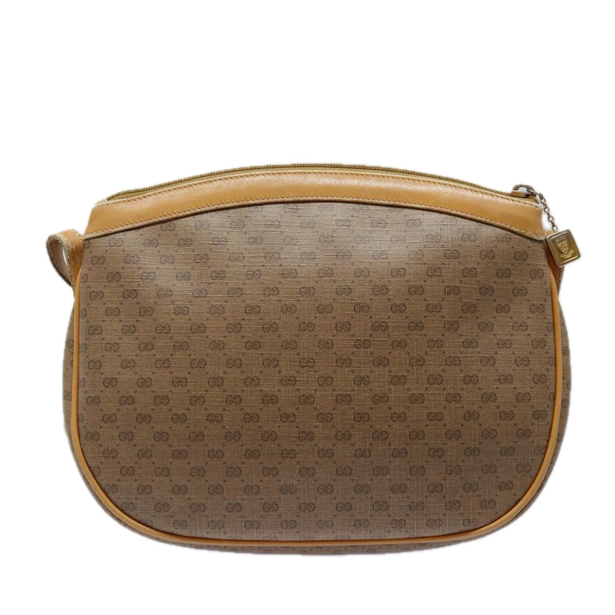 GUCCI Micro GG Supreme Shoulder Bag PVC Beige Gold 007 87 0018 Auth ki4930 - 0