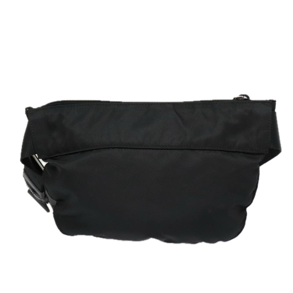 PRADA Waist bag Nylon Black Silver Auth ki4941 - 0