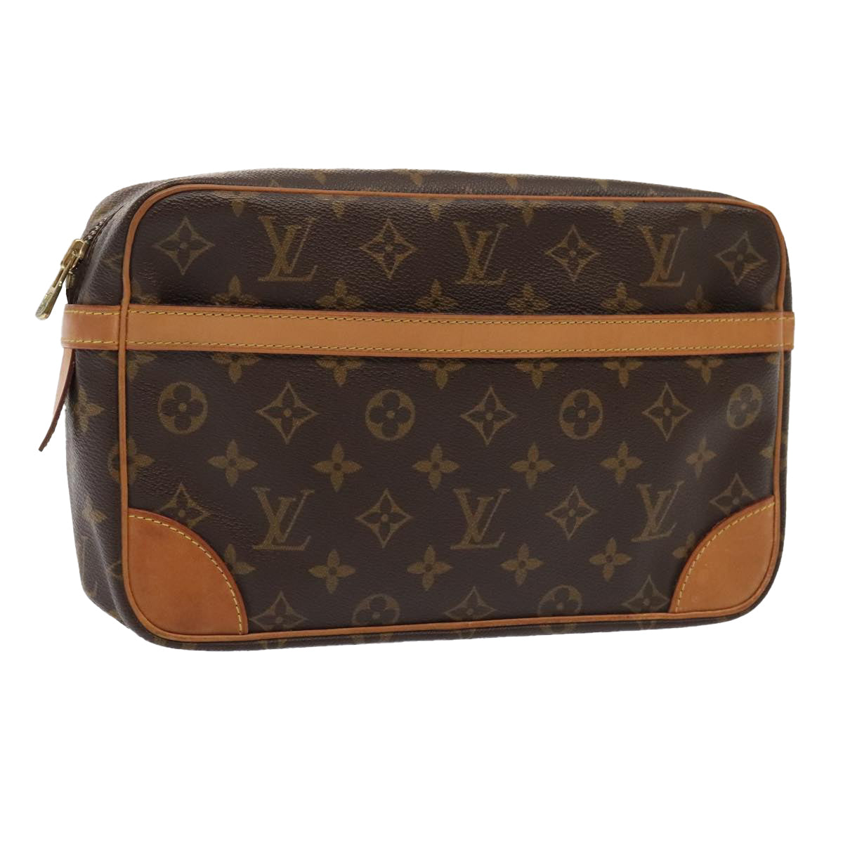 LOUIS VUITTON Monogram Compiegne 28 Clutch Bag M51845 LV Auth ki4942