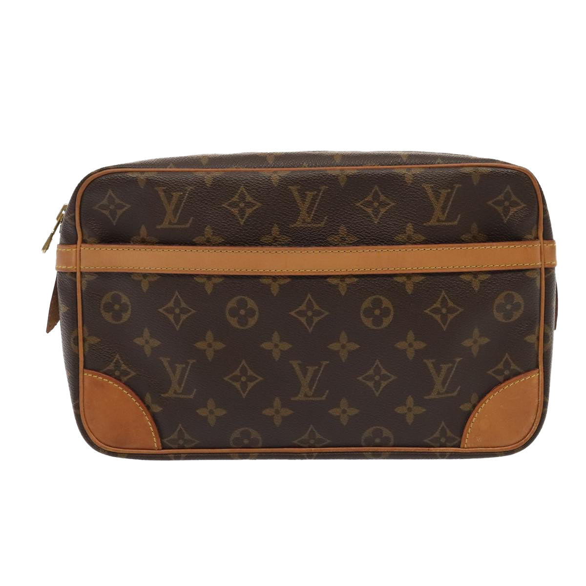 LOUIS VUITTON Monogram Compiegne 28 Clutch Bag M51845 LV Auth ki4942