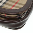 Burberrys Nova Check Shoulder Bag Canvas Beige Gold Auth ki4954-9