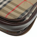 Burberrys Nova Check Shoulder Bag Canvas Beige Gold Auth ki4954-15