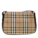 Burberrys Nova Check Shoulder Bag Canvas Beige Gold Auth ki4954-2