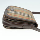 Burberrys Nova Check Shoulder Bag Canvas Beige Gold Auth ki4954-3