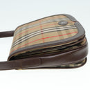 Burberrys Nova Check Shoulder Bag Canvas Beige Gold Auth ki4954-4