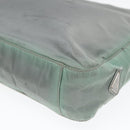 PRADA Shoulder Bag Nylon Khaki Silver Auth ki4969-15