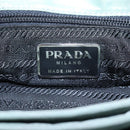 PRADA Shoulder Bag Nylon Khaki Silver Auth ki4969-10