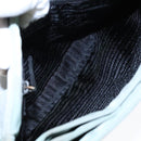 PRADA Shoulder Bag Nylon Khaki Silver Auth ki4969-11