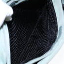 PRADA Shoulder Bag Nylon Khaki Silver Auth ki4969-21