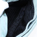 PRADA Shoulder Bag Nylon Khaki Silver Auth ki4969-22