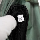 PRADA Shoulder Bag Nylon Khaki Silver Auth ki4969-12
