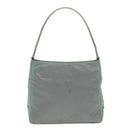 PRADA Shoulder Bag Nylon Khaki Silver Auth ki4969-2