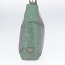 PRADA Shoulder Bag Nylon Khaki Silver Auth ki4969-3