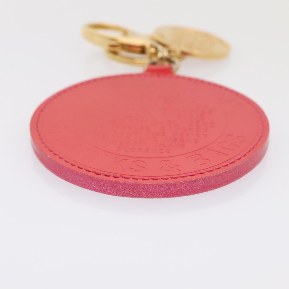 LOUIS VUITTON Vernis T&B Porte Cles Ron Key Holder Rose Pop M93717 Auth ki4978