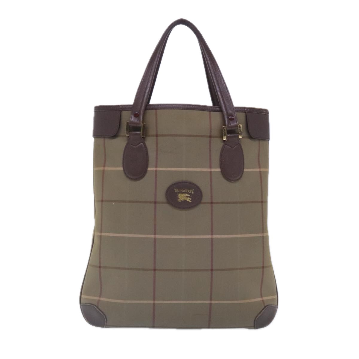 BURBERRY Nova Check Tote Bag Canvas Nylon 5Set Beige Brown Auth ki4996 - 0