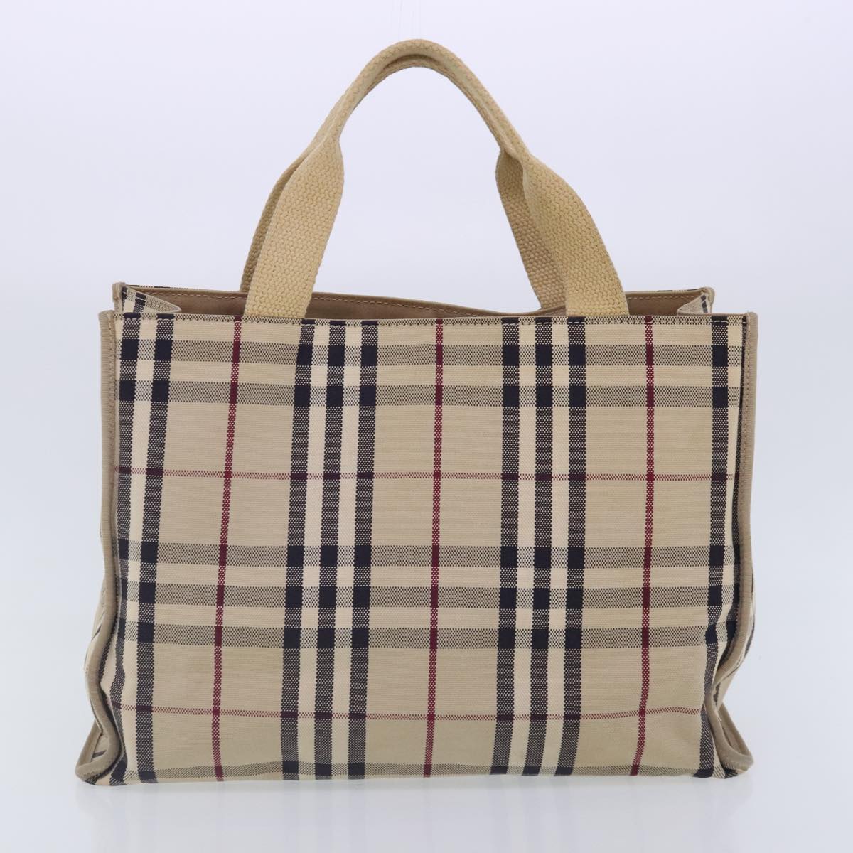 BURBERRY Nova Check Tote Bag Canvas Nylon 5Set Beige Brown Auth ki4996