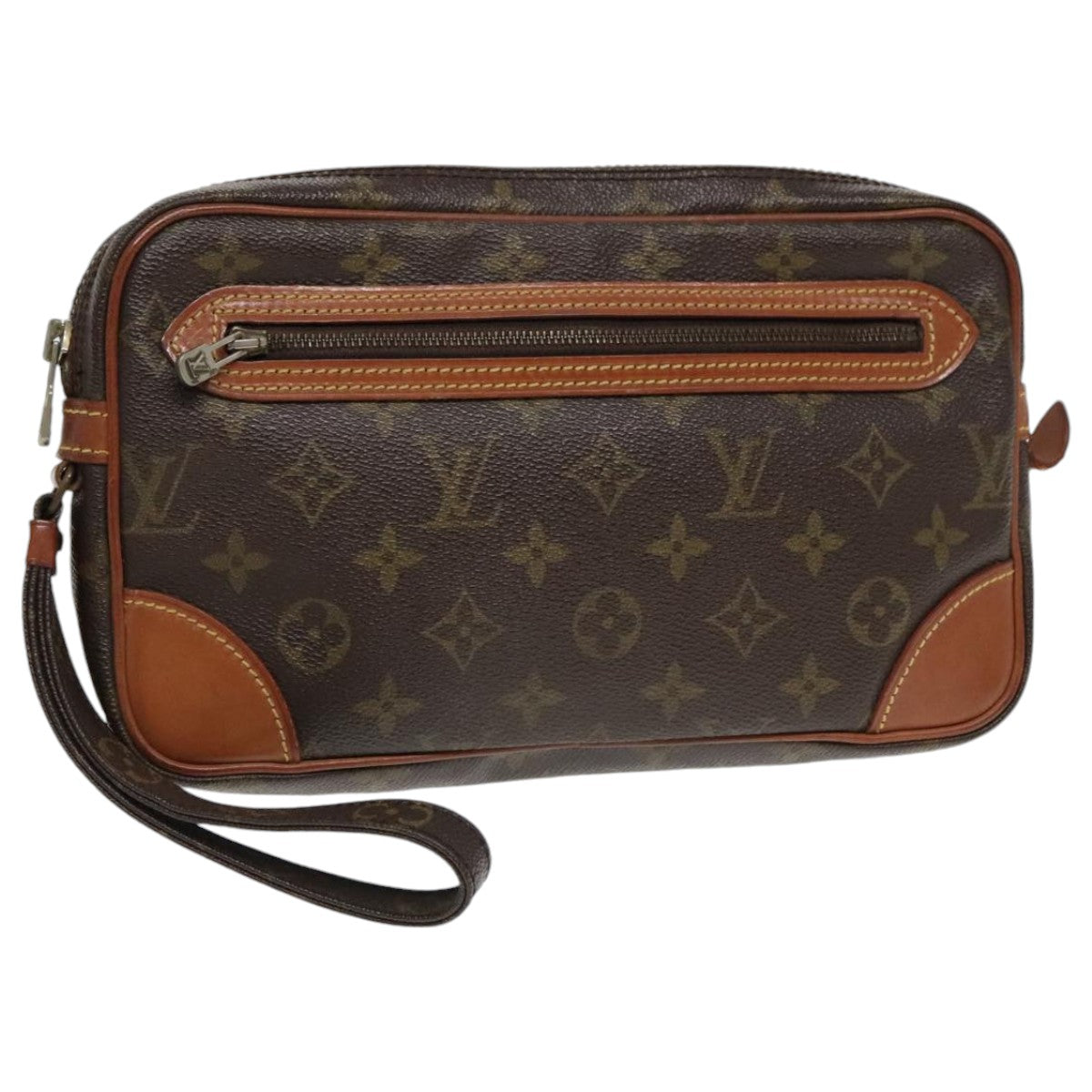 LOUIS VUITTON Monogram Marly Dragonne GM Clutch Bag Vintage M51825 Auth ki5005