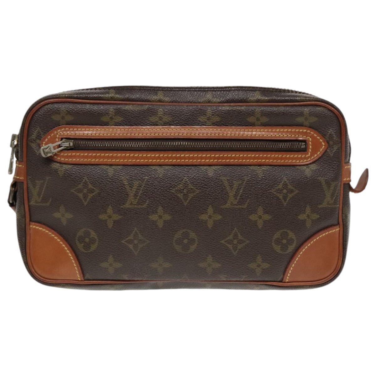 LOUIS VUITTON Monogram Marly Dragonne GM Clutch Bag Vintage M51825 Auth ki5005