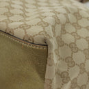 GUCCI GG Canvas Sherry Line Tote Bag Gold Pink Silver 131231 Auth ki5011-10