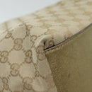GUCCI GG Canvas Sherry Line Tote Bag Gold Pink Silver 131231 Auth ki5011-14