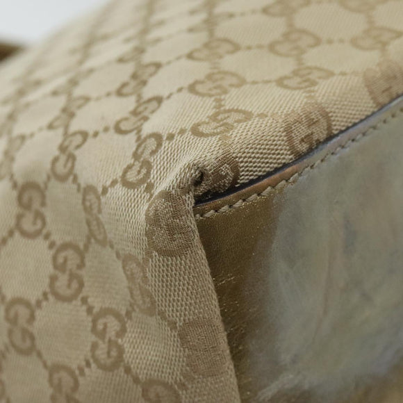 GUCCI GG Canvas Sherry Line Tote Bag Gold Pink Silver 131231 Auth ki5011