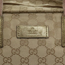 GUCCI GG Canvas Sherry Line Tote Bag Gold Pink Silver 131231 Auth ki5011-17
