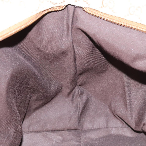 GUCCI GG Canvas Sherry Line Tote Bag Gold Pink Silver 131231 Auth ki5011