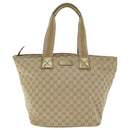 GUCCI GG Canvas Sherry Line Tote Bag Gold Pink Silver 131231 Auth ki5011-13