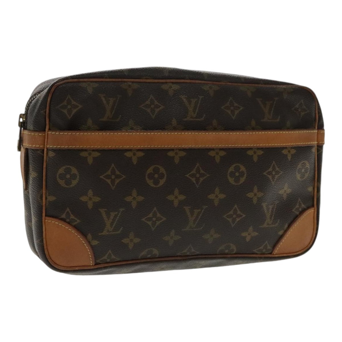 LOUIS VUITTON Monogram Compiegne 28 Clutch Bag M51845 LV Auth ki5021