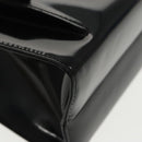 Salvatore Ferragamo Gancini Shoulder Bag Patent 2way Black Gold Auth ki5031-15