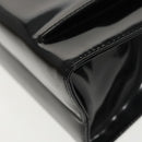Salvatore Ferragamo Gancini Shoulder Bag Patent 2way Black Gold Auth ki5031-16