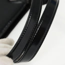 Salvatore Ferragamo Gancini Shoulder Bag Patent 2way Black Gold Auth ki5031-7