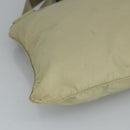 PRADA Shoulder Bag Nylon Beige Silver Auth ki5041-14