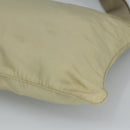 PRADA Shoulder Bag Nylon Beige Silver Auth ki5041-15