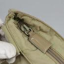 PRADA Shoulder Bag Nylon Beige Silver Auth ki5041-10