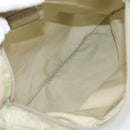 PRADA Shoulder Bag Nylon Beige Silver Auth ki5041-11