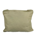 PRADA Shoulder Bag Nylon Beige Silver Auth ki5041-2