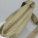 PRADA Shoulder Bag Nylon Beige Silver Auth ki5041-6