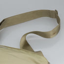 PRADA Shoulder Bag Nylon Beige Silver Auth ki5041-8