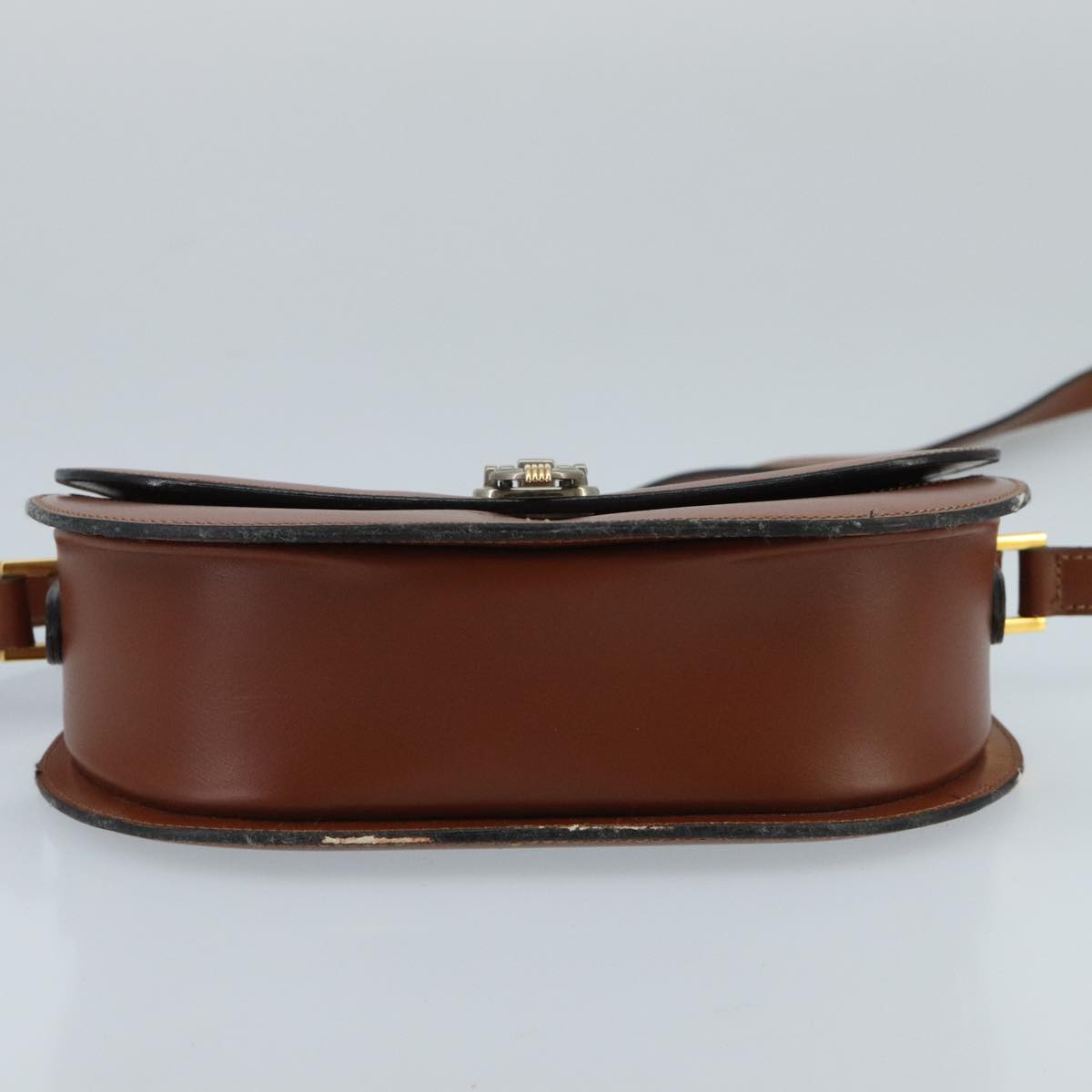 Christian Dior Shoulder Bag Leather Brown Auth ki5047