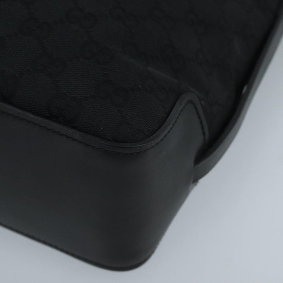 GUCCI GG Canvas Tote Bag Black Silver 107757 Auth ki5048V